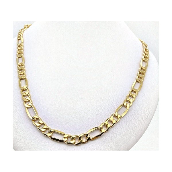 Cadena figaro de oro 18k 60 cm
